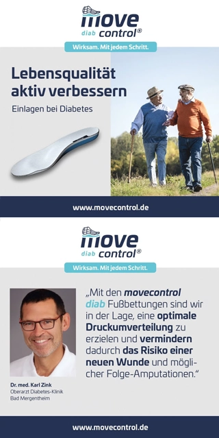 Werbung Diabetes-Fußbettungen